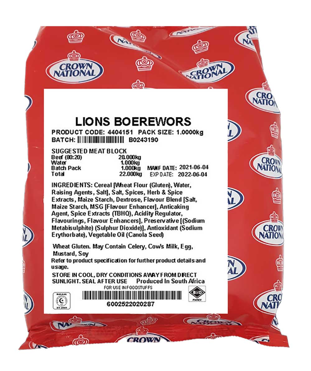 Lions Boerewors