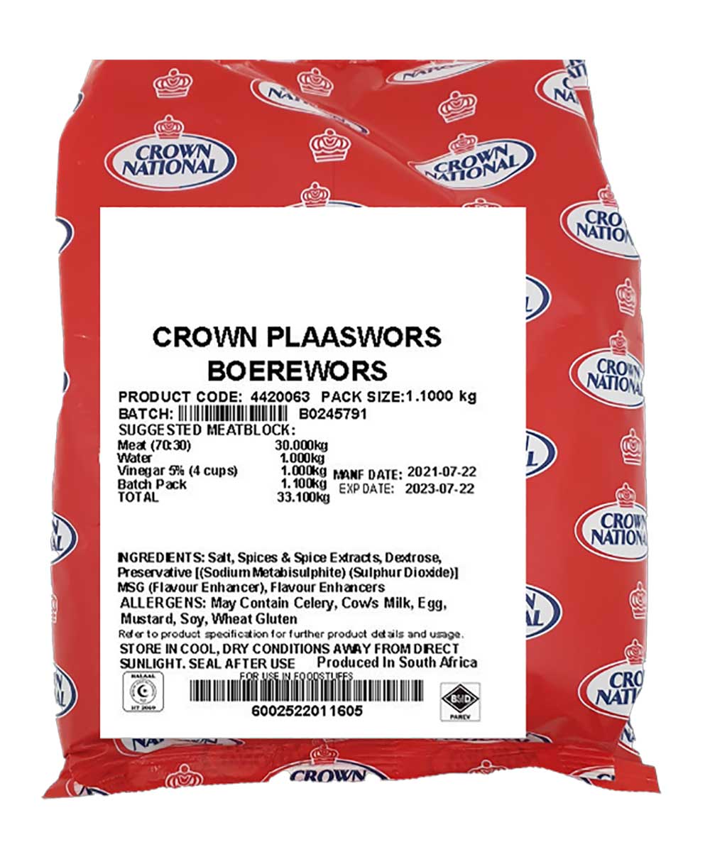 Crown Plaaswors Boerewors