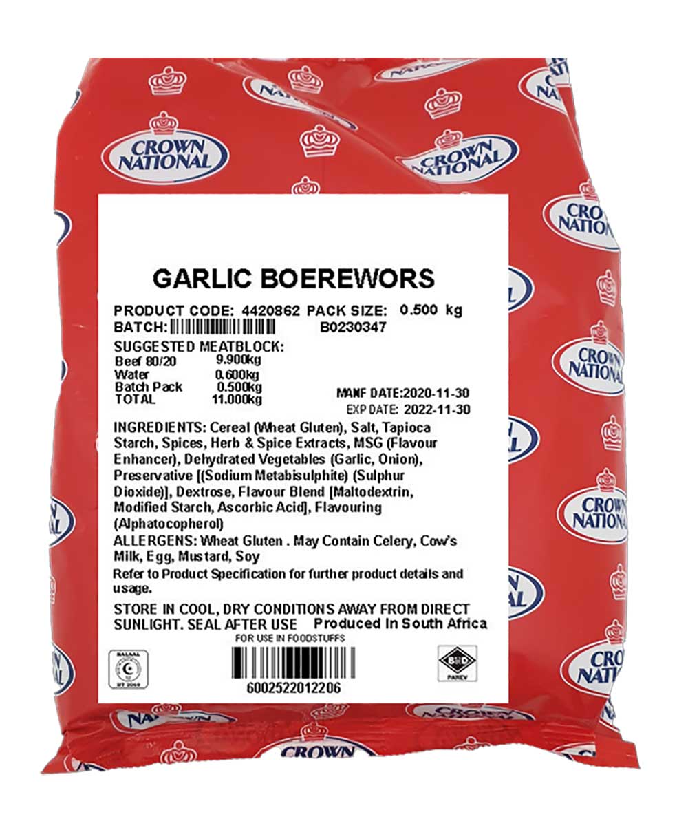 Garlic Boerewors